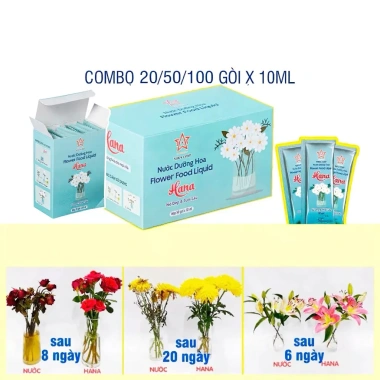 Nước Dưỡng Hoa Tươi Lâu Hana - Giữ Hoa Bền Đẹp Hạn Chế Héo Gói Tiện Lợi 47k