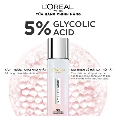 Nước Dưỡng Tái Tạo L’Oreal Paris Glycolic Peeling Toner 128ml - Sáng Căng Mịn 2