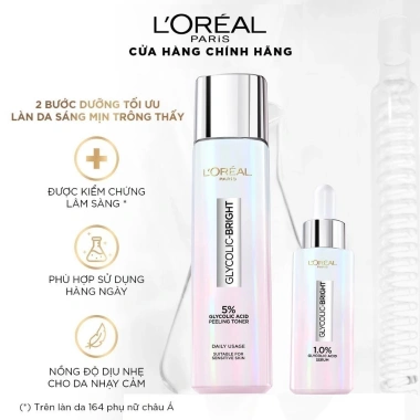 Nước Dưỡng Tái Tạo L’Oreal Paris Glycolic Peeling Toner 128ml - Sáng Căng Mịn 5