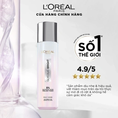 Nước Dưỡng Tái Tạo L’Oreal Paris Glycolic Peeling Toner 128ml - Sáng Căng Mịn 6