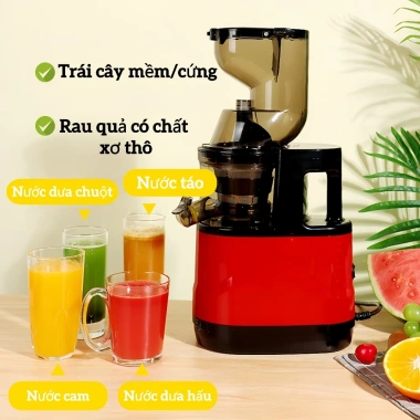 Nước Ép Nguyên Chất – Máy Ép Trái Cây Công Suất Lớn, Động Cơ Đồng, Lưới Dao Inox 0.45mm, Ly Dung Lớn, Giá Ưu Đãi 542k 4