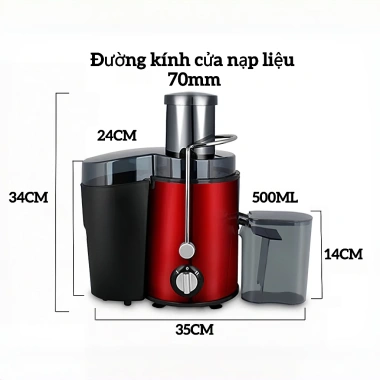 Nước Ép Nguyên Chất – Máy Ép Trái Cây Công Suất Lớn, Động Cơ Đồng, Lưới Dao Inox 0.45mm, Ly Dung Lớn, Giá Ưu Đãi 542k 8