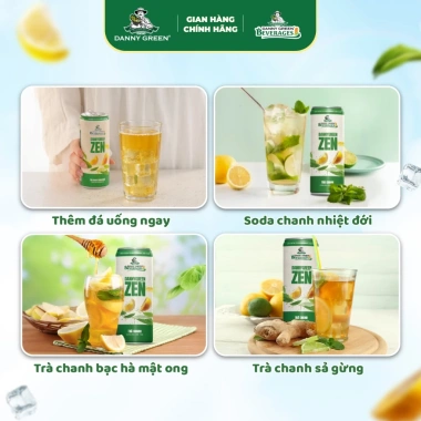 Nước Ép Trà Chanh Thanh Nhiệt 320ml Lon DannyGreen - Giải Khát Mùa Hè, Giá Ưu Đãi 155k 4