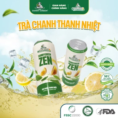 Nước Ép Trà Chanh Thanh Nhiệt 320ml Lon DannyGreen - Giải Khát Mùa Hè, Giá Ưu Đãi 155k 5
