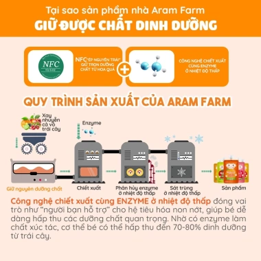 Nước ép trái cây hữu cơ ARAM FARM cho bé 1 tuổi - vị ngọt tự nhiên, không chất bảo quản, 15.000đ 6 Nước ép trái cây hữu cơ ARAM FARM cho bé 1 tuổi - vị ngọt tự nhiên, không chất bảo quản, 15.000đ 6