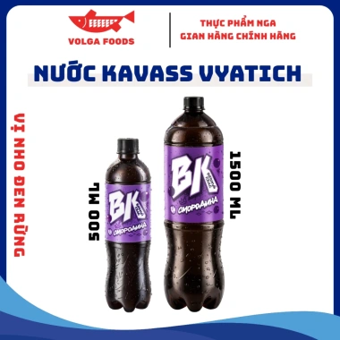 Nước giải khát Kvass Nga Vyatich Vị Nho Đen Rừng 1,5L lên men lúa mạch, ngọt chua nhẹ, giá 42.336₫