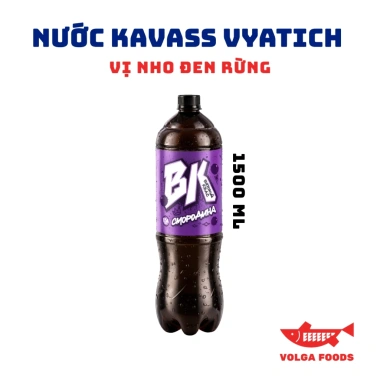 Nước giải khát Kvass Nga Vyatich Vị Nho Đen Rừng 1,5L lên men lúa mạch, ngọt chua nhẹ, giá 42.336₫