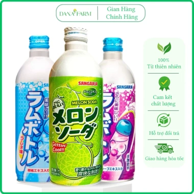 Nước Giải Khát Sangaria Nhật Bản 500ml - Soda Trái Cây Có Ga, Giá 35.000đ
