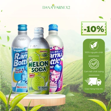 Nước Giải Khát Sangaria Nhật Bản 500ml - Soda Trái Cây Có Ga, Giá 35.000đ