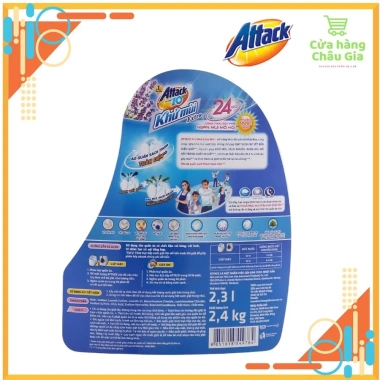 Nước Giặt Attack Khử Mùi Hương Hoa 2,4kg - 155.000đ, Giặt Sạch, Bảo Vệ Màu