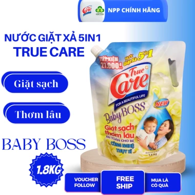 Nước Giặt Baby True Care 5in1 - Giặt Sạch, Thơm Lâu, Tiết Kiệm, Túi 1.8kg 97.000₫