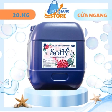 Nước Giặt Cao Cấp Soffy 20kg cho Máy Giặt Cửa Ngang - Sạch Trắng, Lưu Hương 48h, Giá 755.000 VND (giảm từ 906.000 VND)