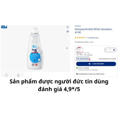 Nước giặt Denkmit 1.000ml nội địa Đức - Giặt trắng, tối màu, chỉ 55.000 VND 3