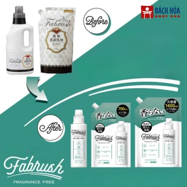 Nước giặt Fabrush Nhật Bản đậm đặc không hương liệu 520ml/700ml - Chỉ 130.000₫ 6