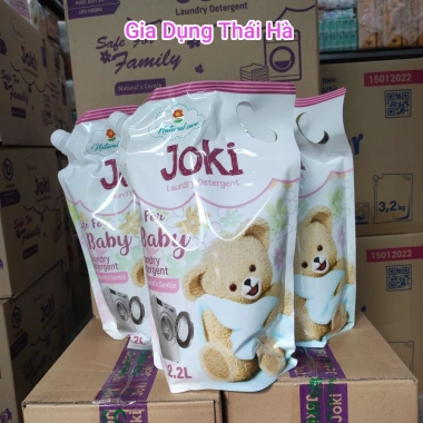Nước giặt JOKI hương thơm dịu nhẹ - An toàn cho da bé, 4 túi 2.2L, giảm giá 85k