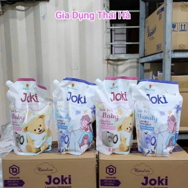 Nước giặt JOKI hương thơm dịu nhẹ - An toàn cho da bé, 4 túi 2.2L, giảm giá 85k
