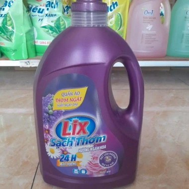 Nước giặt Lix Sạch Thơm 24h hương Ngàn Hoa Nắng Hạ 3.3kg - Giá 190.000 - Tiết kiệm 38.000 3