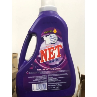 Nước giặt NET MATIC 3,3KG - Giá ưu đãi 159.000, giặt sạch, khử mùi mạnh 6