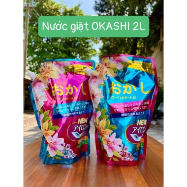 Nước Giặt Okashi Công Nghệ Nhật Bản 2.000ml - Lưu Hương Nước Hoa, Thơm Lâu, 145k