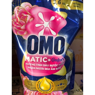 Nước Giặt Omo Matic 3.6kg hương tinh dầu, ngăn mùi ẩm mốc - Giá 235k, giảm 47k