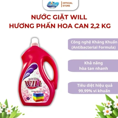 Nước Giặt Will 2.2-5-10kg Chính Hãng, Giặt Sạch Thơm Lâu, Giá 90.000đ Giảm 20%