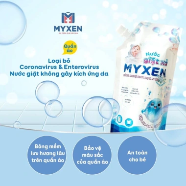 Nước giặt xả 2 trong 1 Myxen 800g - Nano 6 lớp, làm sạch sâu, an toàn cho bé, giảm còn 105k 5