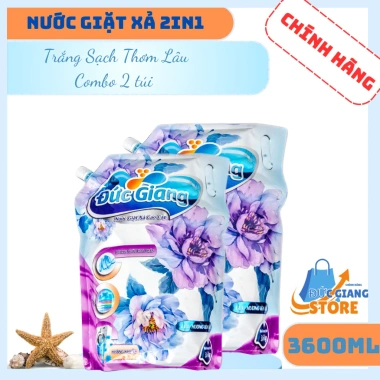Nước Giặt Xả 2in1 Đức Giang 3,6kg Hương Ban Mai Thơm Mát - Không Cần Thêm Xả