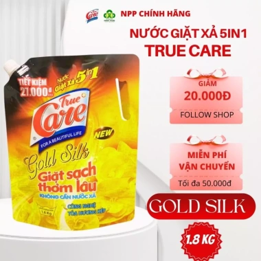 Nước Giặt Xả 5in1 True Care Gold Silk – Đậm Đặc, Giặt Sạch, Thơm Lâu 97.000₫