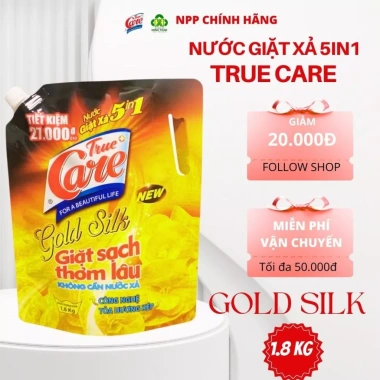 Nước Giặt Xả 5in1 True Care Gold Silk – Đậm Đặc, Giặt Sạch, Thơm Lâu 97.000₫
