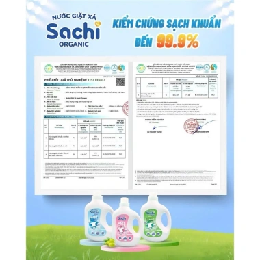 Nước giặt xả bé Sachi Organic 2kg/280g - Dịu nhẹ, sạch sâu, an toàn cho làn da bé, giá ưu đãi 35.000 9