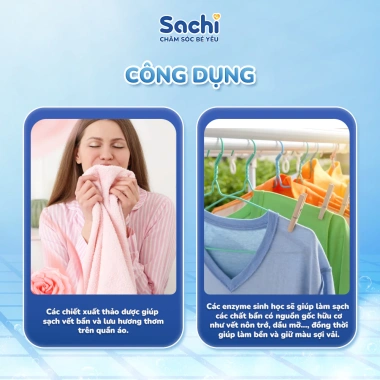 Nước giặt xả em bé Sachi Organic 3,2 lít - Hương thơm thiên nhiên, dịu nhẹ cho da bé, chỉ 135.000₫ 3