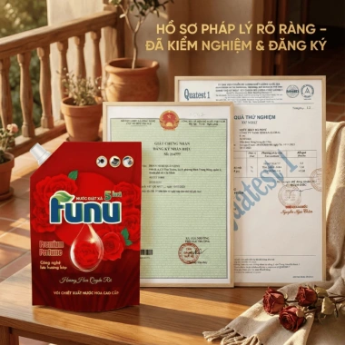 Nước giặt xả FUNU 3.6kg - hương nước hoa, giặt sạch nhanh, lưu hương 24h, 139k 9