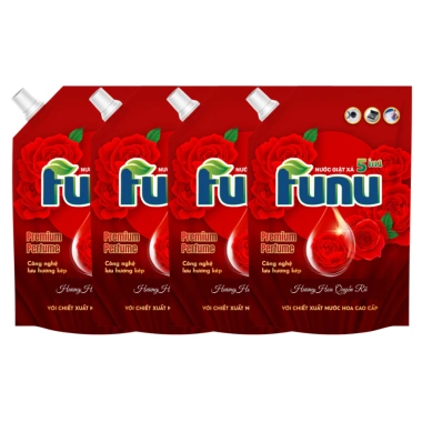 Nước giặt xả FUNU 3.6kg - hương nước hoa, giặt sạch nhanh, lưu hương 24h, 139k 10