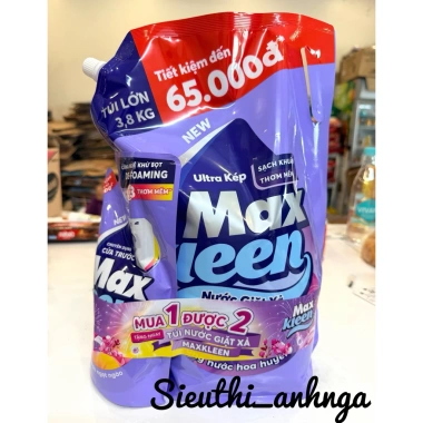 Nước Giặt Xả Max Kleen 3,8kg Hương Huyền Diệu – Giá 167.670đ Giảm Giá 10 Nước Giặt Xả Max Kleen 3,8kg Hương Huyền Diệu – Giá 167.670đ Giảm Giá 10