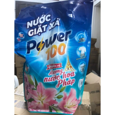Nước giặt xả Power 100 hương nước hoa Pháp 3,2kg giảm giá 145.000 giặt sạch sâu 3