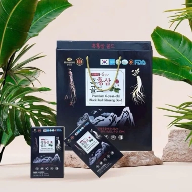 Nước Hắc Sâm Korea Black Red Ginseng Cao Cấp Hàn Quốc Hộp Quai Xách 30 Gói Giá Ưu Đãi