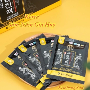 Nước Hắc Sâm Korea Black Red Ginseng Cao Cấp Hàn Quốc Hộp Quai Xách 30 Gói Giá Ưu Đãi