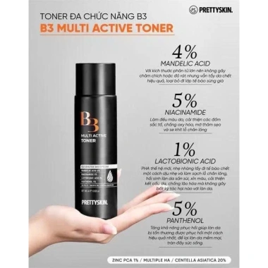 Nước Hoa Hồng B3 Đa Chức Năng Multi Active Prettyskin - Giá chỉ 450.000đ, dưỡng da, se khô, làm sáng da 3 Nước Hoa Hồng B3 Đa Chức Năng Multi Active Prettyskin - Giá chỉ 450.000đ, dưỡng da, se khô, làm sáng da 3