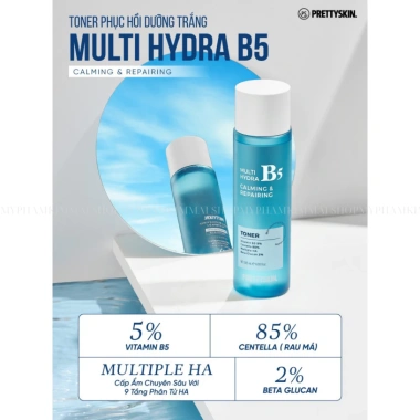 Nước hoa hồng B5 Prettyskin - Dưỡng ẩm, làm dịu, phục hồi da, giảm giá 410k