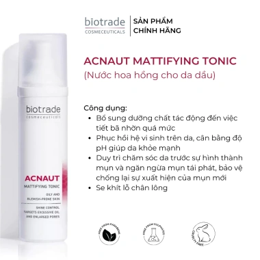 Nước hoa hồng Biotrade Acnaut Mattifying Tonic 60ml giảm bã nhờn, se khít lỗ chân lông - 823k 4