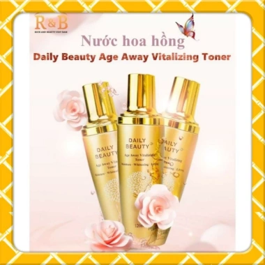 Nước hoa hồng Daily Beauty Age Away Vitalizing Toner - Dưỡng ẩm, làm sáng, giảm nếp nhăn, giá ưu đãi 420k