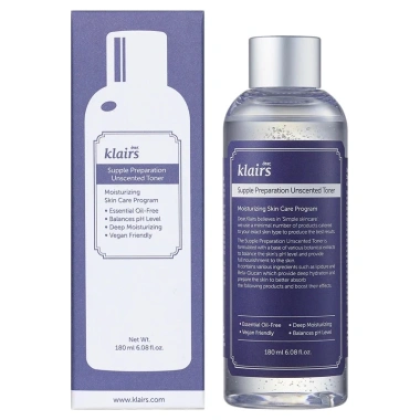Nước hoa hồng Dear Klairs Supple Preparation 180ml - Toner dưỡng ẩm, giảm giá 60k, da nhạy cảm