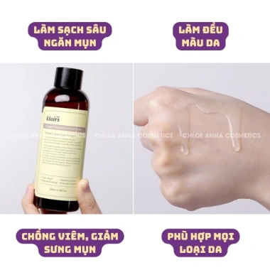 Nước hoa hồng Dear Klairs Supple Preparation Toner da dầu mụn, da nhạy cảm - Giá 300.000 (giảm từ 366.000)