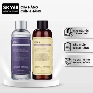 Nước hoa hồng Dears & Klairs Supple Preparation Toner 30ml/180ml - Dưỡng ẩm, cân bằng pH, chỉ 69.000đ