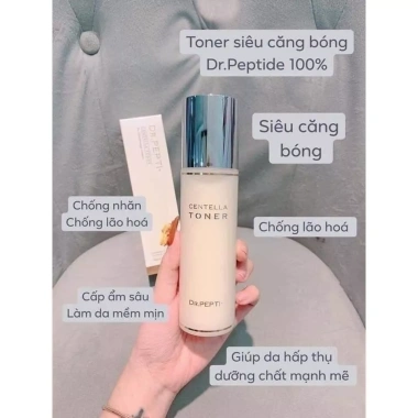 Nước hoa hồng Dr. Pepti và Centella Toner 180ml Dưỡng ẩm Căng Bóng Giá ưu đãi 385k