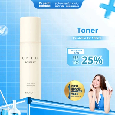 Nước Hoa Hồng Dr.Pepti Centella Toner 180ml - Cấp Ẩm, Dưỡng Da Căng Bóng, Giá 99.000₫