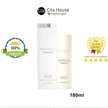 Nước hoa hồng Dr.Pepti Centella Toner 180ml - Dưỡng ẩm, làm dịu, sáng da | Cila House 350k