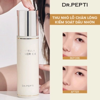 Nước hoa hồng Dr.Pepti Centella Toner 180ml - Dưỡng ẩm, làm dịu, sáng da | Cila House 350k