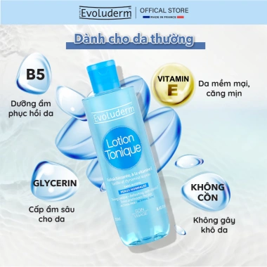 Nước hoa hồng Evoluderm 250ml Dưỡng ẩm, se khít lỗ chân lông, da mềm mịn, giảm 22%