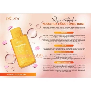 Nước hoa hồng Keepshop Toner Rose Dr Lady - Khít lỗ chân lông cân ẩm chống lão ngừa mụn - 196.000₫ 2